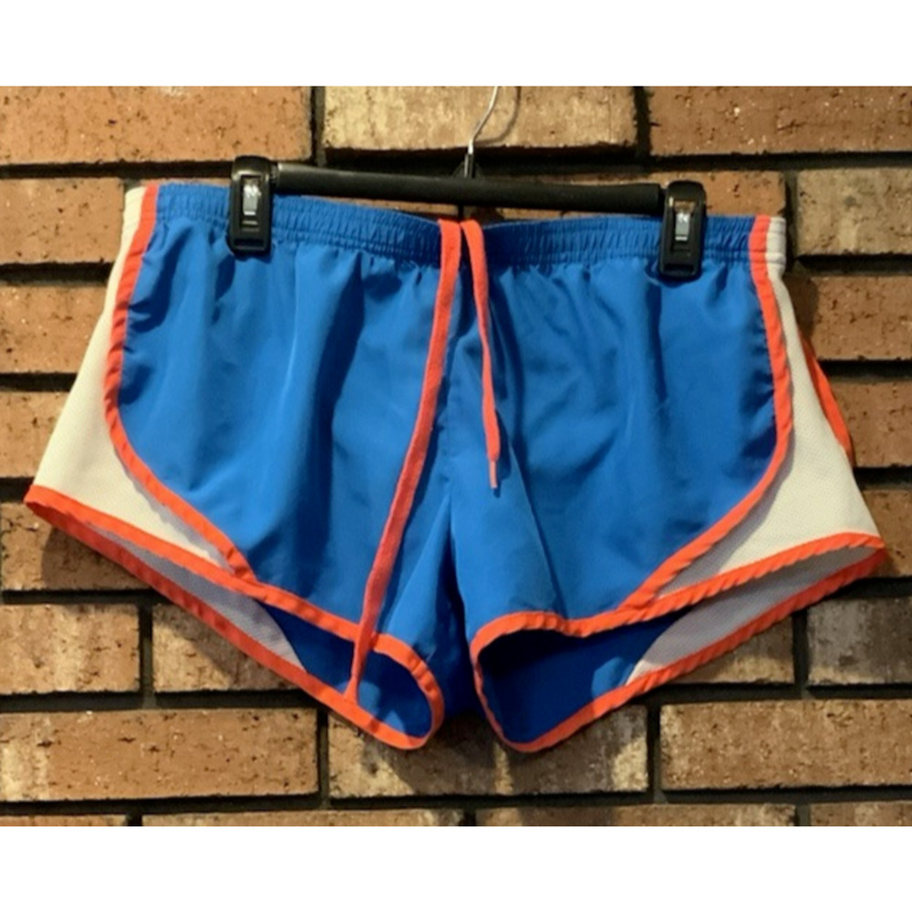 Aveto Womens Blue & Pink Athletic‎ Shorts With Drawstring Size L